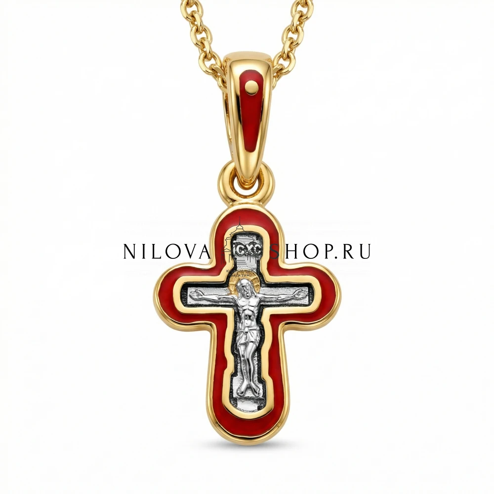 Детский крестик «КРЭ27»сз красный